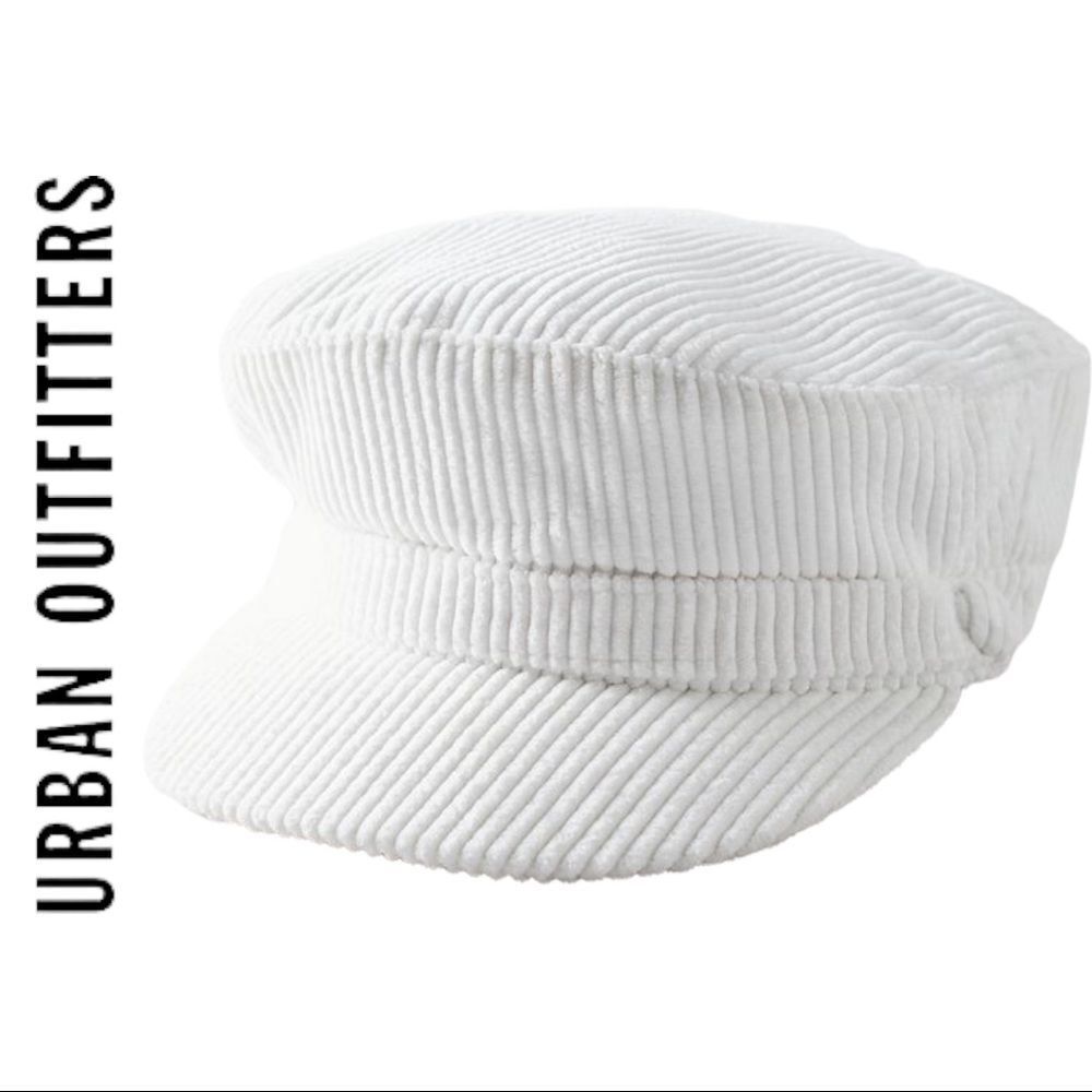 NEW Urban Outfitters UO White Corduroy Fisherman Cap Hat